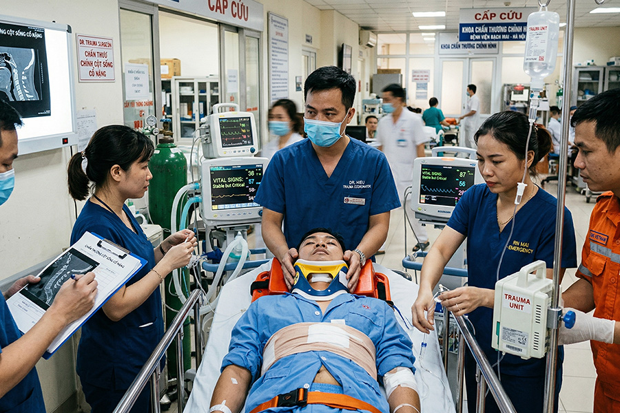 Tourist Spine Injury in Vietnam: Surgery and Repatriation